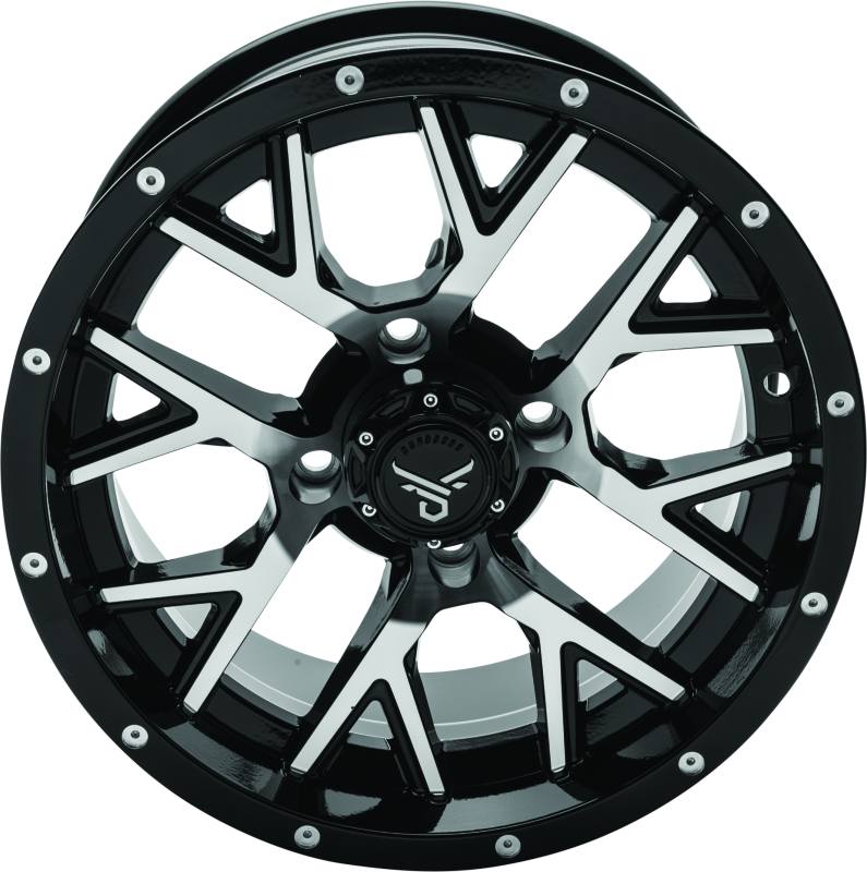Load image into Gallery viewer, QuadBoss Barbwire 14X7 - 5+2 - 4/110 - Black Machined