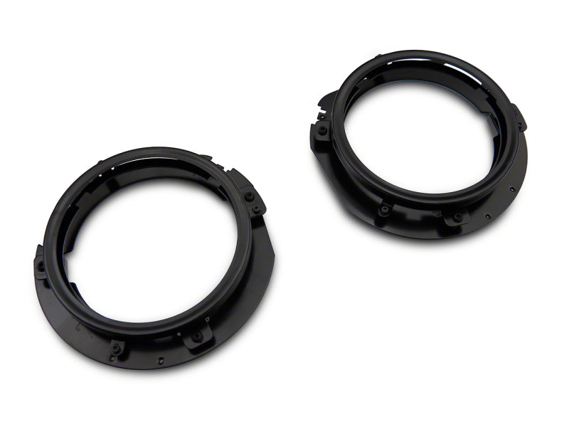 Load image into Gallery viewer, Raxiom 18-23 Jeep Wrangler JL 7-In Headlight Retro-Fit Kit w/ Harness- Black Housing (Clear Lens)
