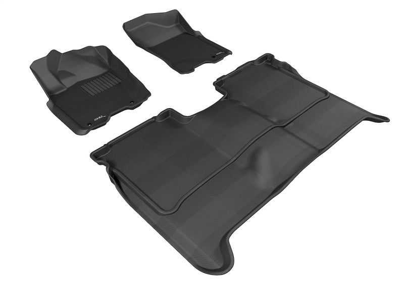 Load image into Gallery viewer, 3D MAXpider 09-15 Nissan Titan Crew Cab Kagu Black Full Set (w/OUT STORAGE BOX)