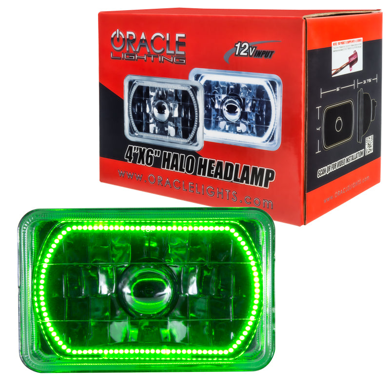 Load image into Gallery viewer, Oracle Pre-Installed Lights 4x6 IN. Sealed Beam - Green Halo