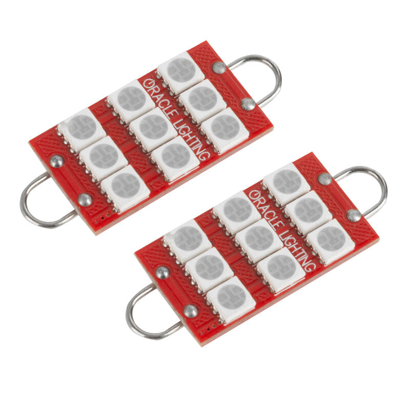Load image into Gallery viewer, Oracle 44MM 6 LED 3 Chip - Loop Festoon Bulbs (Pair) - Red