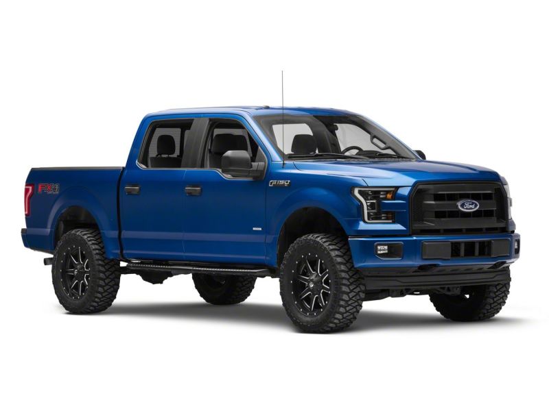 Load image into Gallery viewer, Raxiom 15-17 Ford F-150 G3 Projector Headlights w/ LED Accent- Black Housing (Clear Lens)