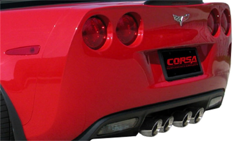 Load image into Gallery viewer, Corsa 06-11 Chevrolet Corvette C6 Z06/ZR1 Sport Cat-Back Dual Rear Exit w/ Twin 4.0in Black Tips