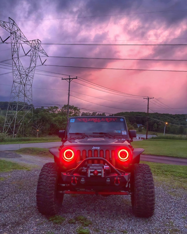 Load image into Gallery viewer, Oracle 7in High Powered LED Headlights - Black Bezel - ColorSHIFT No Controller