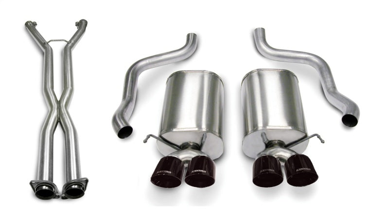 Load image into Gallery viewer, Corsa 07-08 Corvette 2.5in. Sport Series Cat-Back Dual Rear Exit with Twin 3.5in. BLK PVD Tips