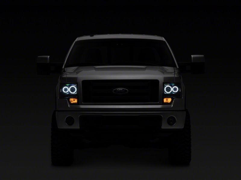 Load image into Gallery viewer, Raxiom 09-14 Ford F-150 Super White LED Halo Projector Headlights- Blk Housing (Clear Lens)