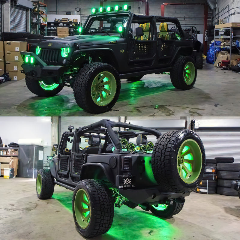 Load image into Gallery viewer, Oracle 7in High Powered LED Headlights - Black Bezel - ColorSHIFT No Controller