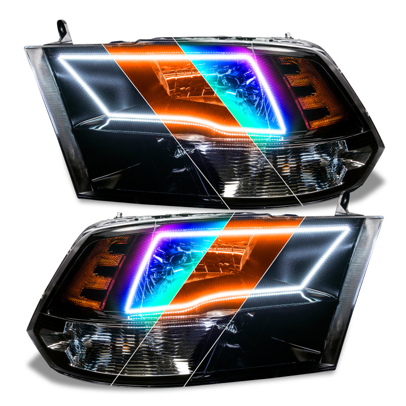 Load image into Gallery viewer, Oracle 09-18 Dodge Ram Switchback Quad Headlight Halo Kit - RGB+A + w/ RF Controller
