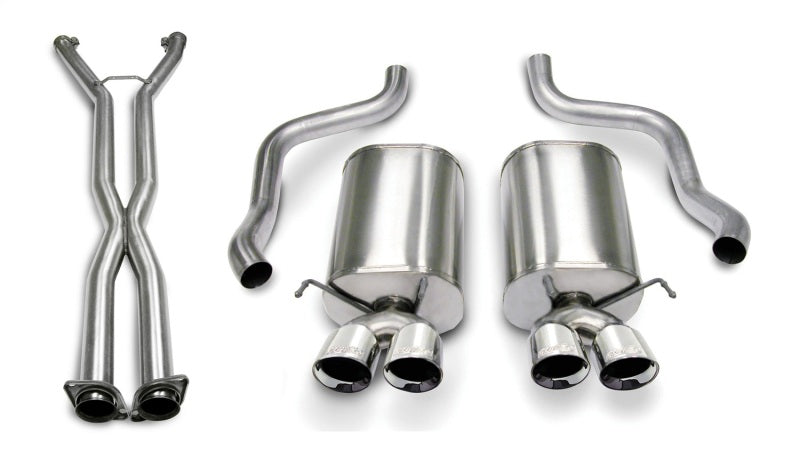 Load image into Gallery viewer, Corsa 06-08 Chevrolet Corvette C6 (A/T) 2.5in Sport Cat-Back Exhaust - 3.5in Black Twin Tips