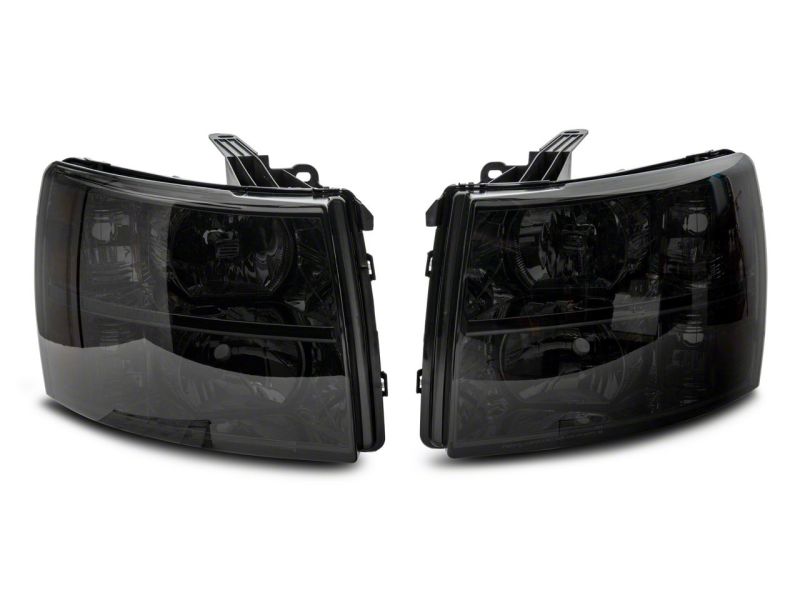 Load image into Gallery viewer, Raxiom 07-14 Chevrolet Silverado 1500 HD Axial OEM Rep Headlights- Chrome Housing- Smoked Lens