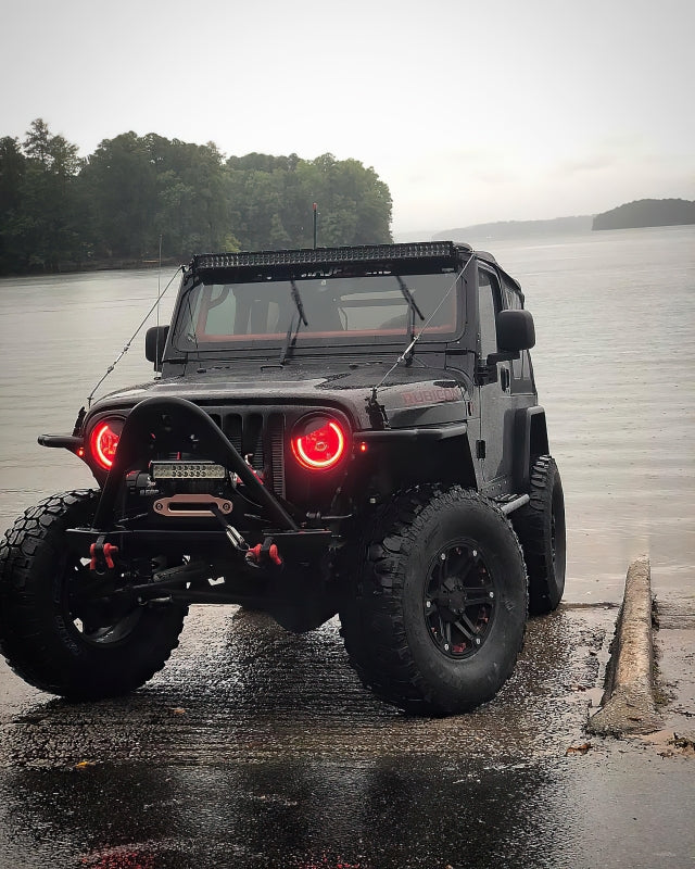 Load image into Gallery viewer, Oracle 7in High Powered LED Headlights - Black Bezel - ColorSHIFT No Controller