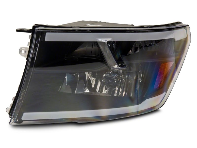 Load image into Gallery viewer, Raxiom 09-18 Dodge RAM 1500/2500/3500 Axial Series Headlights w/ LED Bar- Black Housing (Clear Lens)