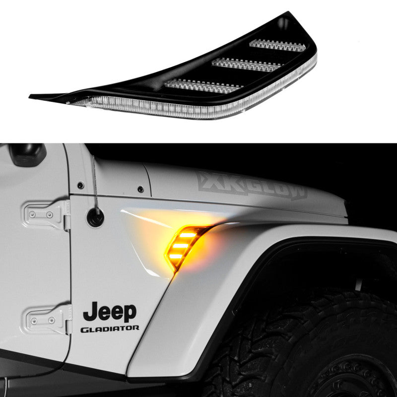 Load image into Gallery viewer, XK Glow Amber Jeep Air Vent Light w/ Turn Signal & Running Light