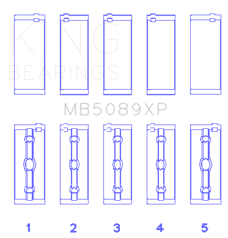 Load image into Gallery viewer, King Engine Bearings Toyota 1Rz/2Rz/3Rz (Size +.026mm) Main Bearing Set