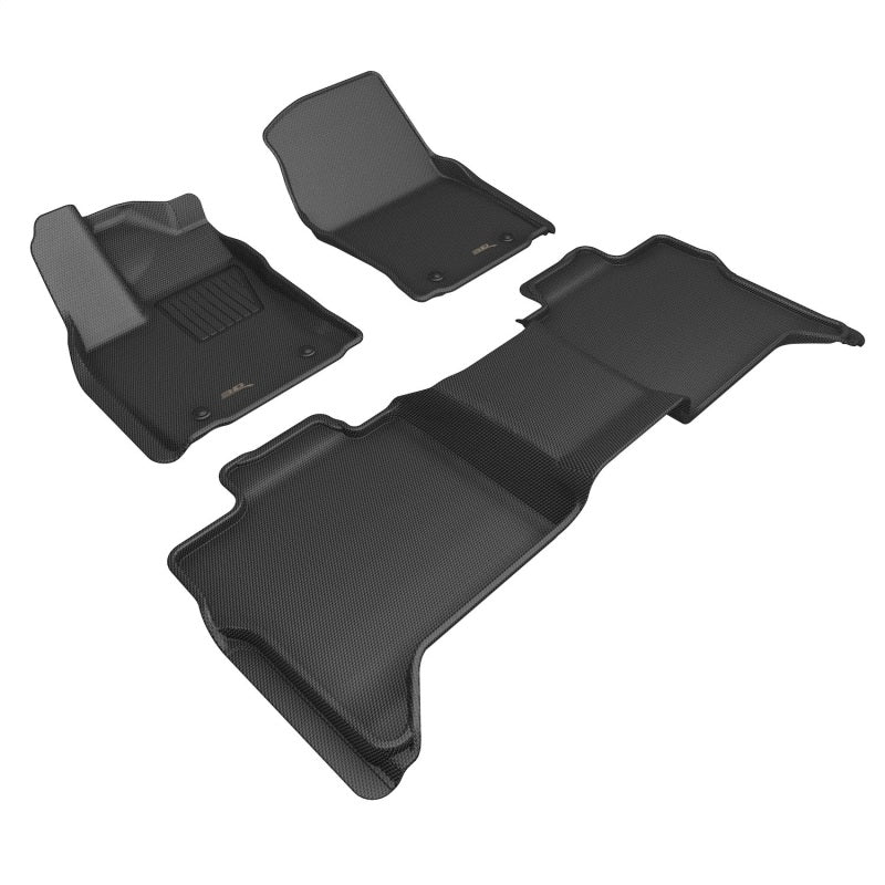 Load image into Gallery viewer, 3D MAXpider 2022+ Toyota Tundra Crew Max Kagu 1st & 2nd Row Floor Liner - Black