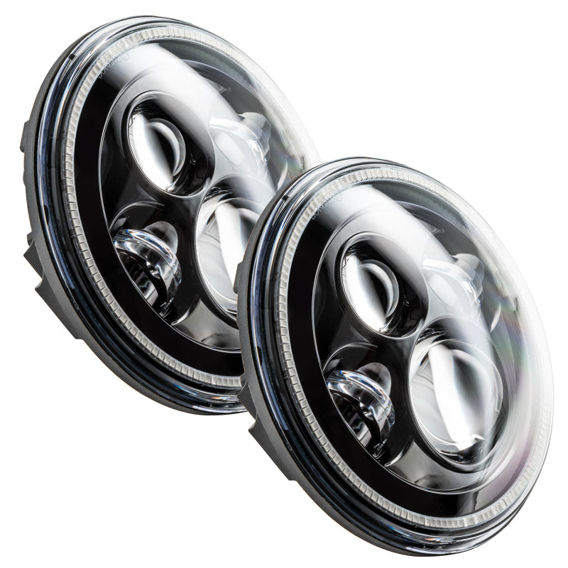 Load image into Gallery viewer, Oracle 7in High Powered LED Headlights - Black Bezel - ColorSHIFT No Controller