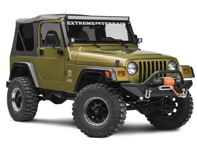Load image into Gallery viewer, Raxiom 97-06 Jeep Wrangler TJ 50-In LED Light Bar Windshield Mount w/ Auxiliary Bracket
