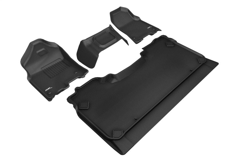 Load image into Gallery viewer, 3D MAXpider 19-24 Dodge Ram 1500 Crew Cab W/ Bench Front Row Kagu Black Full Set (R1 3 PCS DESIGN)