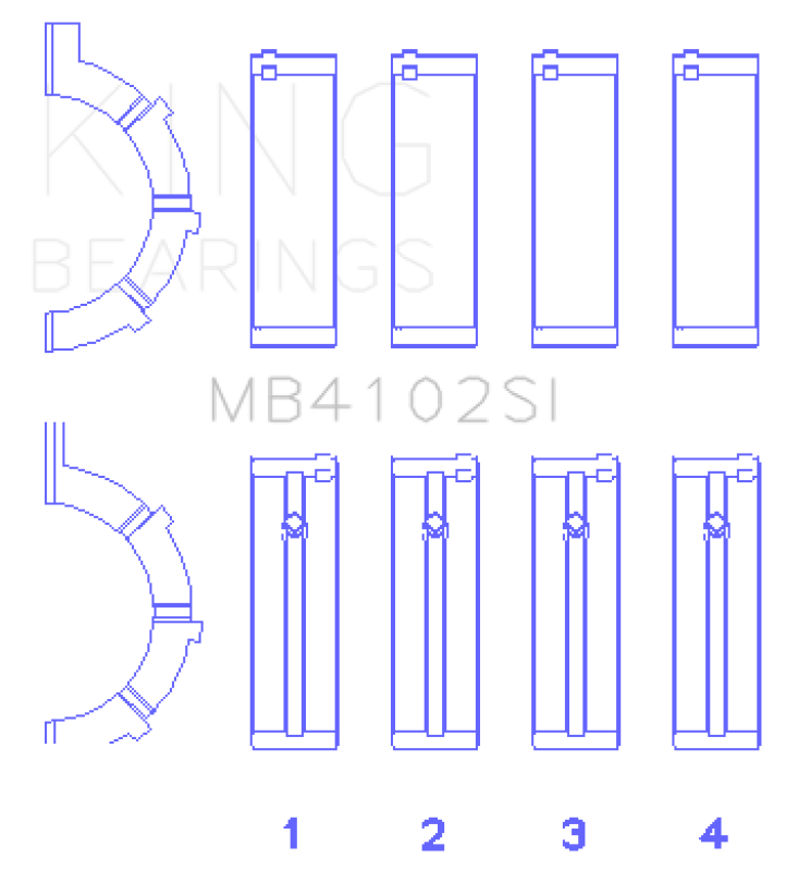 Load image into Gallery viewer, King Engine Bearings Chrysler 226 (3.7L) (Size +0.75mm) Main Bearing Set