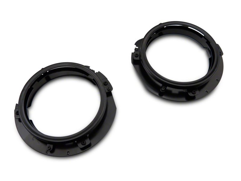 Load image into Gallery viewer, Raxiom 18-23 Jeep Wrangler JL 7-In Headlight Retro-Fit Kit w/ Harness- Black Housing (Clear Lens)