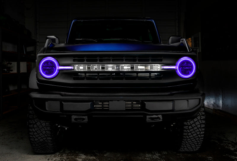 Load image into Gallery viewer, Oracle 21-22 Ford Bronco Headlight Halo Kit w/DRL Bar - Base Headlights -w/RF Controller