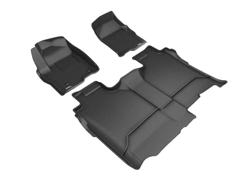 Load image into Gallery viewer, 3D MAXpider 2019-2020 Chevrolet Silverado 1500 Kagu 1st & 2nd Row Floormats - Black