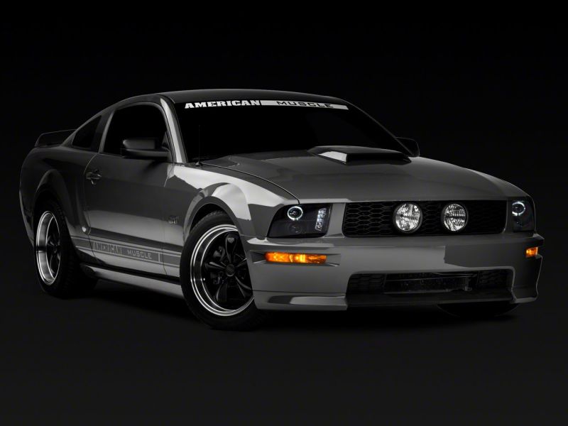 Load image into Gallery viewer, Raxiom 05-09 Ford Mustang Excluding GT500 LED Halo Projector Headlights- Black Housing (Clear Lens)