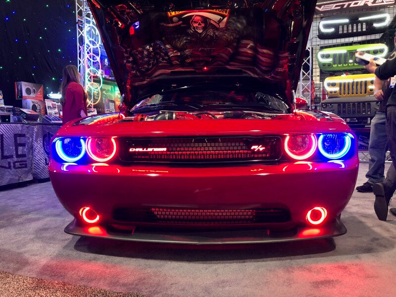 Load image into Gallery viewer, Oracle 08-14 Dodge Challenger Dynamic Surface Mount Headlight Halo Kit - - Dynamic