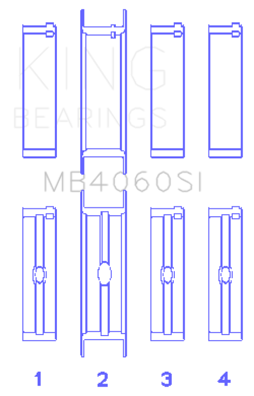 Load image into Gallery viewer, King Engine Bearings Chrysler Caravan 201Ci V6 Ohv (Size +0.25mm) Main Bearing Set