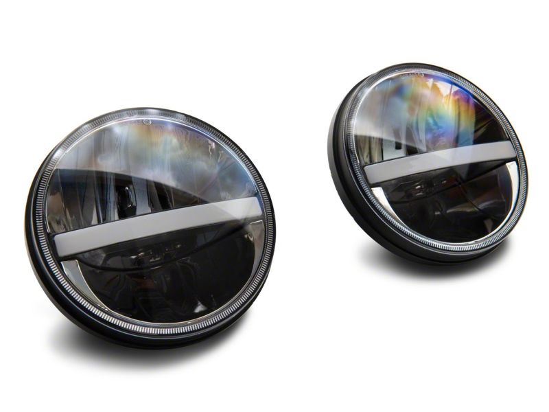 Load image into Gallery viewer, Raxiom 97-18 Jeep Wrangler TJ & JK Axial 7-In LED Headlights w/ DRL - Blk Housing (Clear Lens)