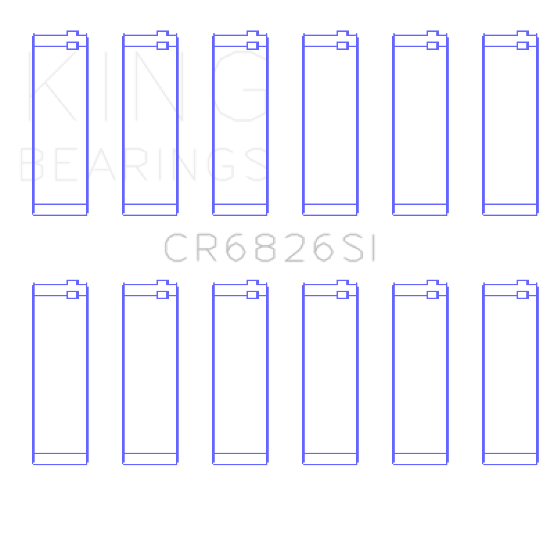 Load image into Gallery viewer, King Engine Bearings Holden 175/190 3.6L (Size +0.75mm) Connecting Rod Bearing Set