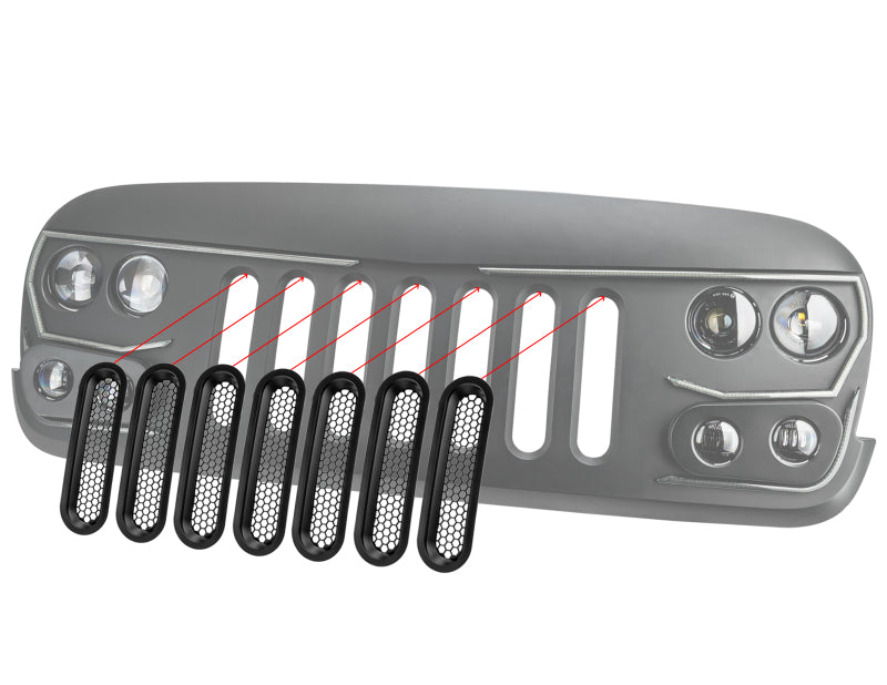 Load image into Gallery viewer, Oracle Vertical Mesh Inserts for Vector Grille (JK Model Only)