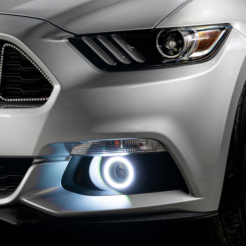 Load image into Gallery viewer, Oracle 15-17 Ford Mustang Dynamic RGB+A Projector Surface Mount Fog Light Halo Kit -
