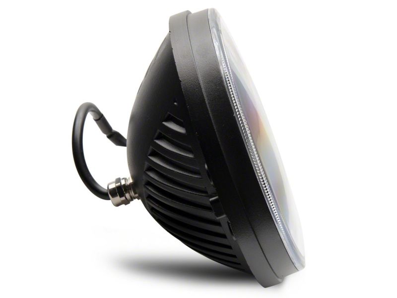 Load image into Gallery viewer, Raxiom 97-18 Jeep Wrangler TJ & JK Axial 7-In LED Headlights w/ DRL - Blk Housing (Clear Lens)