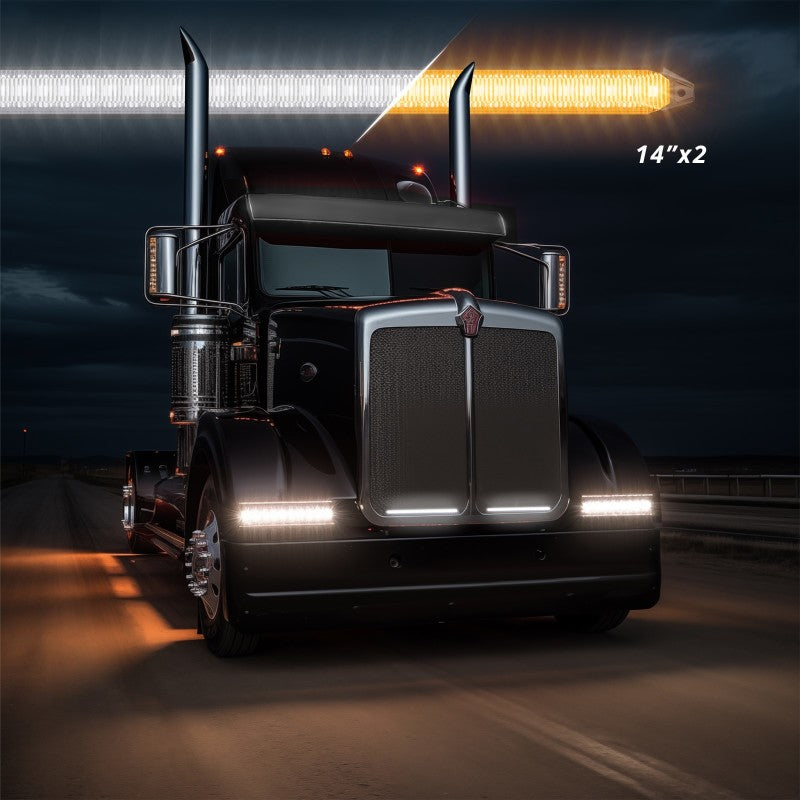 Load image into Gallery viewer, XK Glow 14In Switchback Grill Lights with Start-up Animation & Sequential Turn Signals