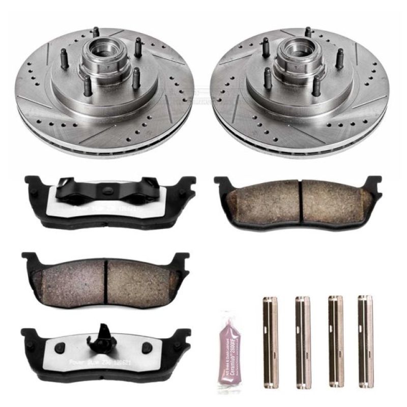 Load image into Gallery viewer, Power Stop 97-00 Ford F-150 Front Z36 Truck & Tow Brake Kit