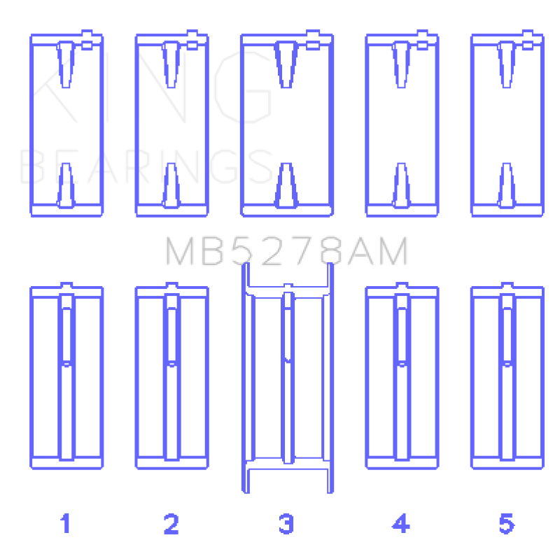 Load image into Gallery viewer, King Engine Bearings Ford 140Ci /2.3Liter/L4 (Size +0.25mm) Main Bearing Set