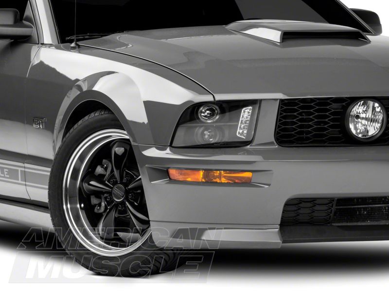 Load image into Gallery viewer, Raxiom 05-09 Ford Mustang Excluding GT500 LED Halo Projector Headlights- Black Housing (Clear Lens)