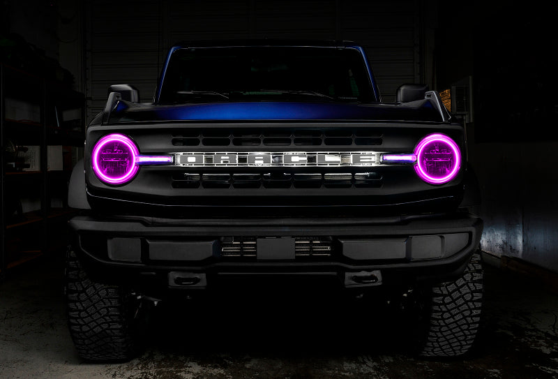 Load image into Gallery viewer, Oracle 21-22 Ford Bronco Headlight Halo Kit w/DRL Bar - Base Headlights -w/No Controller