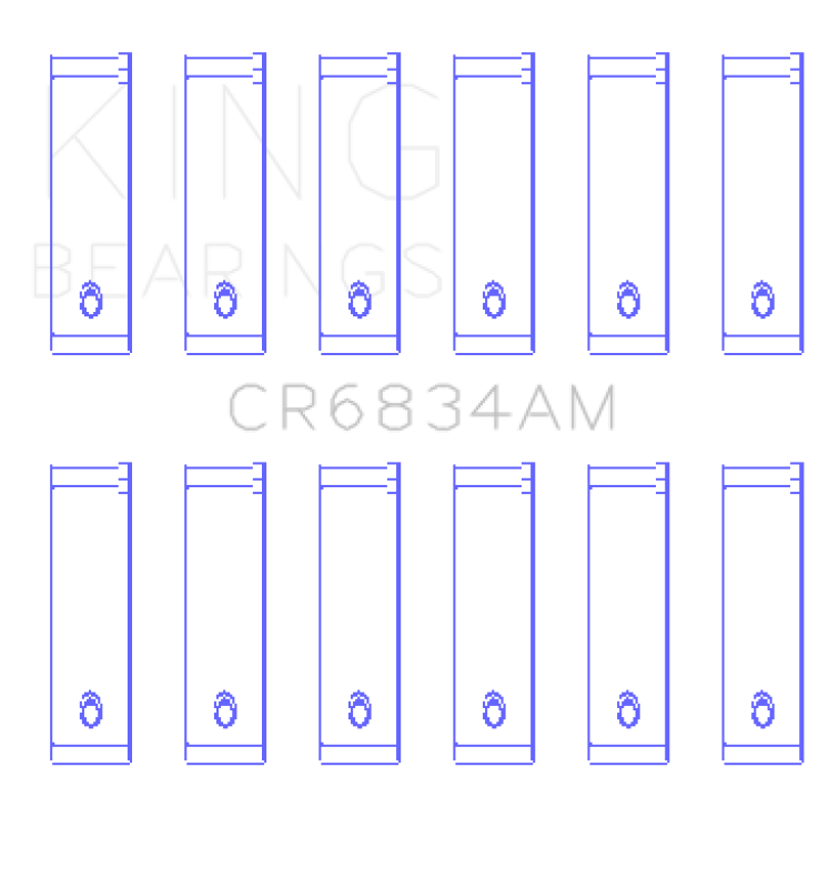 Load image into Gallery viewer, King Engine Bearings Chrysler 3.3/3.8 V6 +.002 Os/Od (Size +0.75mm) Connecting Rod Bearing Set