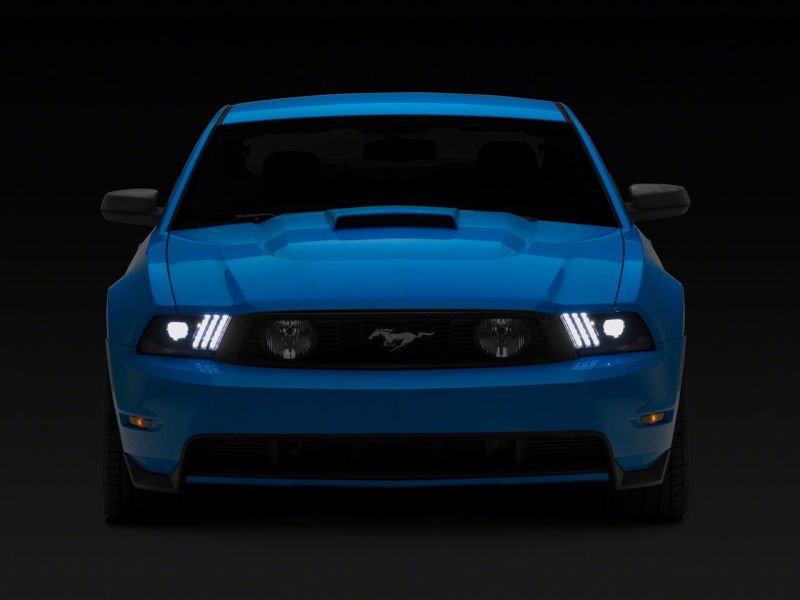 Load image into Gallery viewer, Raxiom 10-12 Ford Mustang LED Projector Headlights SEQL Turn Signals- Blk Housing (Clear Lens)