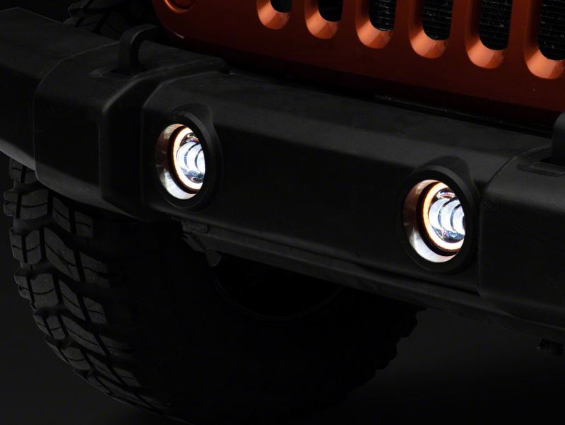 Load image into Gallery viewer, Raxiom 07-23 Jeep Wrangler JK & JL Axial Series Halo LED Fog Lights- Amber