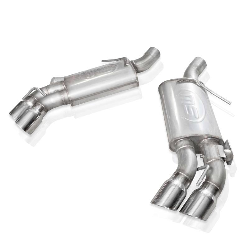 Load image into Gallery viewer, Stainless Works 2016+ Chevy Camaro SS 3in Legend Factory Connect Axle Back w/Valve & 4in Quad Tips