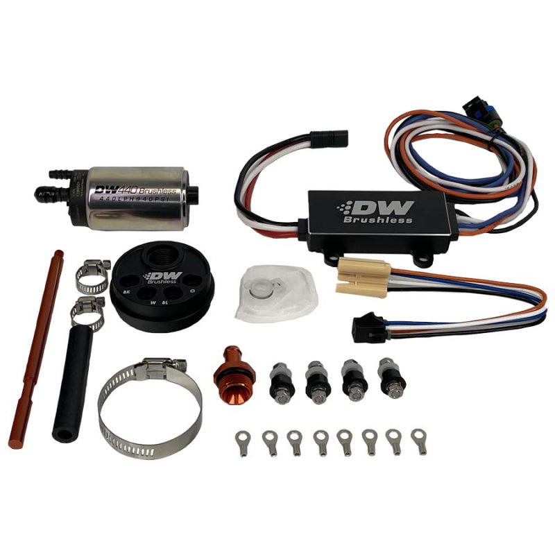 Load image into Gallery viewer, DeatschWerks 3.5L Module Surge Tank In-Tank Pump Adapter w/ DW440 Brushless & Controller 440lph Pump