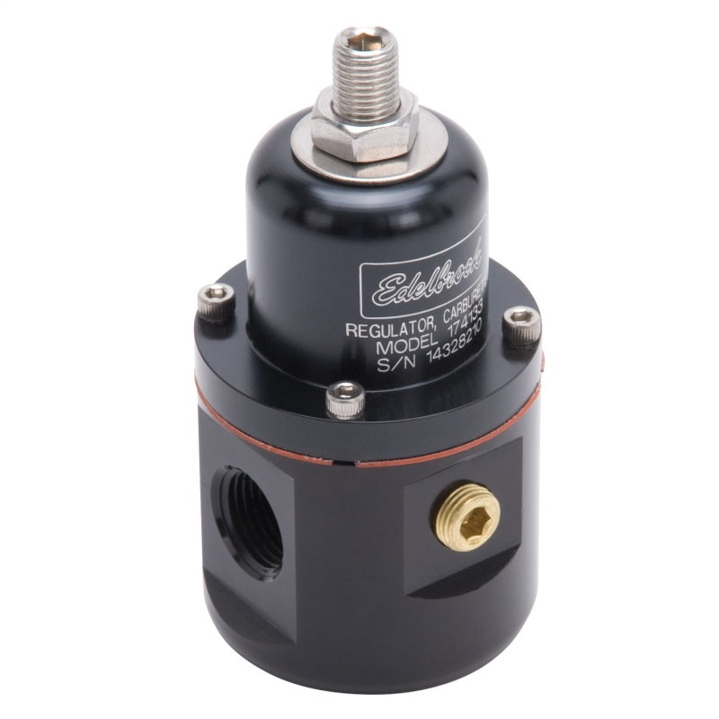 Load image into Gallery viewer, Edelbrock Fuel Pressure Regulator Carbureted 160 GPH 5-10 PSI 3/8In In/Out 3/8In Return Black
