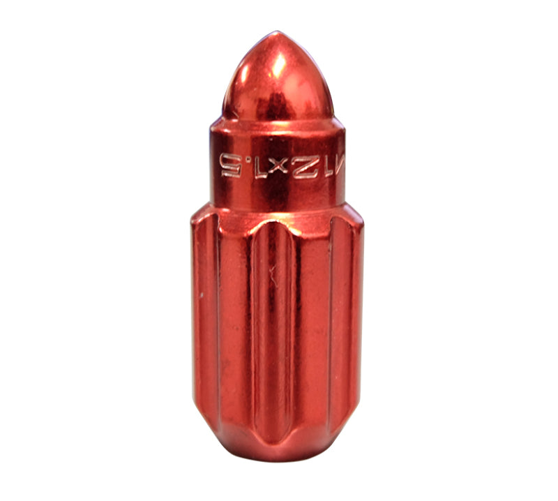 Load image into Gallery viewer, NRG 500 Series M12 X 1.5 Bullet Shape Steel Lug Nut Set - 21 Pc w/Lock Key - Red