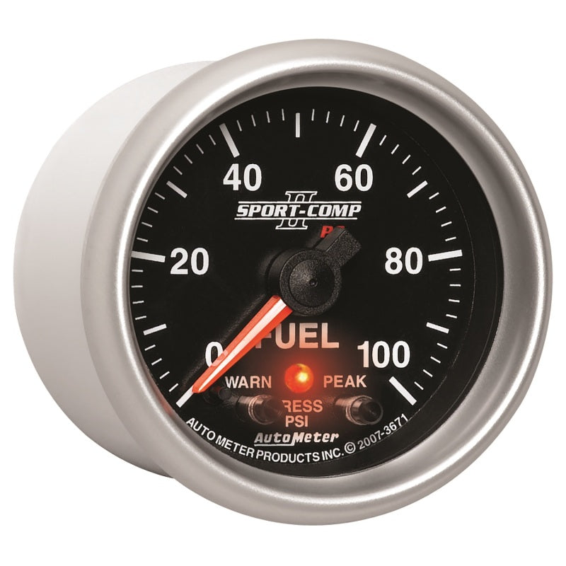 Load image into Gallery viewer, Autometer Sport-Comp II 52mm 0-100 PSI Fuel Pressure Gauge