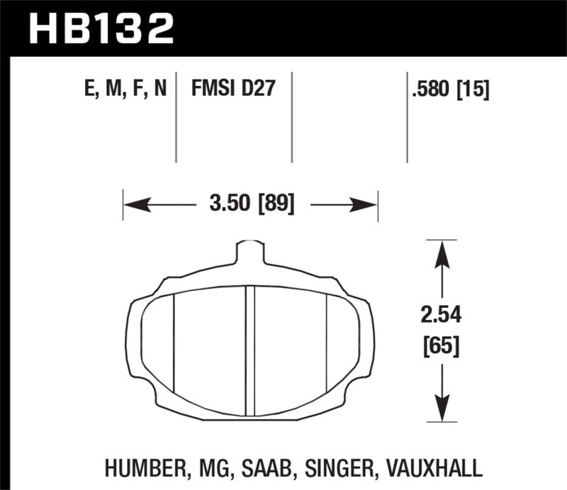 Load image into Gallery viewer, Hawk 62-81 MG MGB Front ER-1 Brake Pads