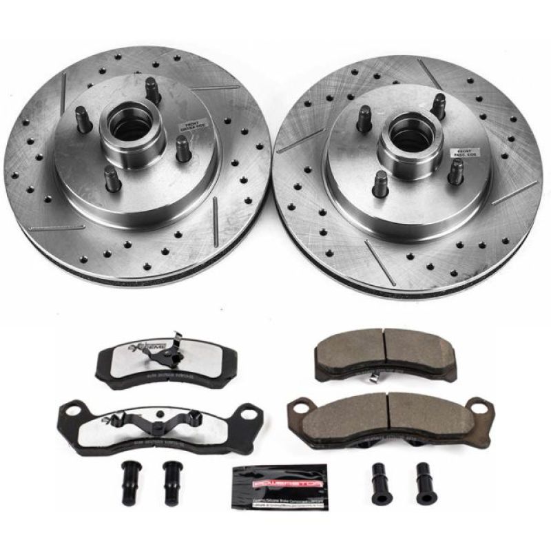 Load image into Gallery viewer, Power Stop 87-93 Ford Mustang Front Z26 Street Warrior Brake Kit