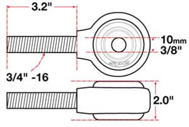 Load image into Gallery viewer, SPC Performance xAxis Rod End Ball Joint